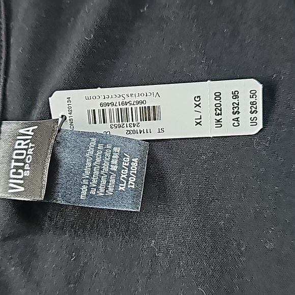 Victoria Secret Black Flowy Boxy Batwing sleeve V neck Tee - Picture 3 of 5